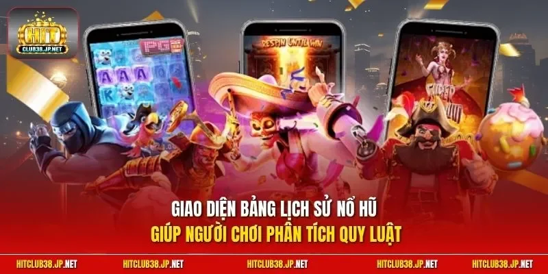 Giao diện bảng lịch sử nổ hũ giúp người chơi phân tích quy luật